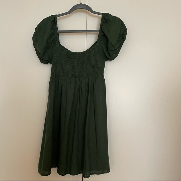 Women’s tie front linen mini dress - Picture 8 of 10